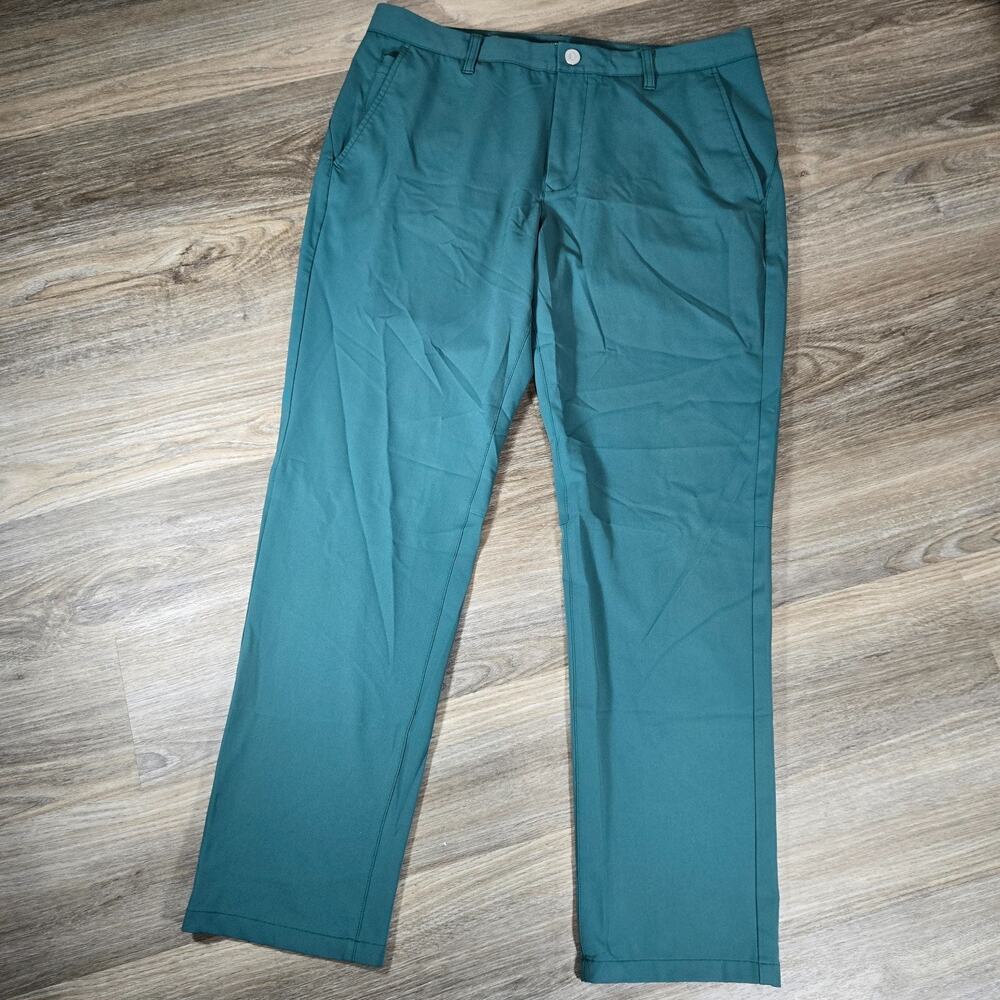 Bonobos Golf Pants Mens 36x32 Green Athletic Fit Performance Stretch Straight